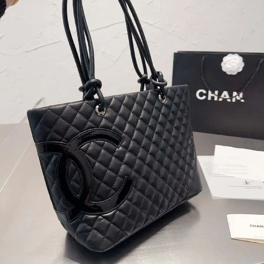 4-color leather shopping bag