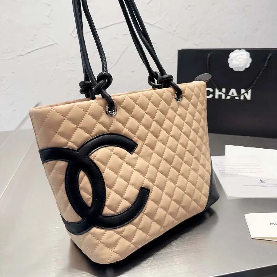 4-color leather shopping bag