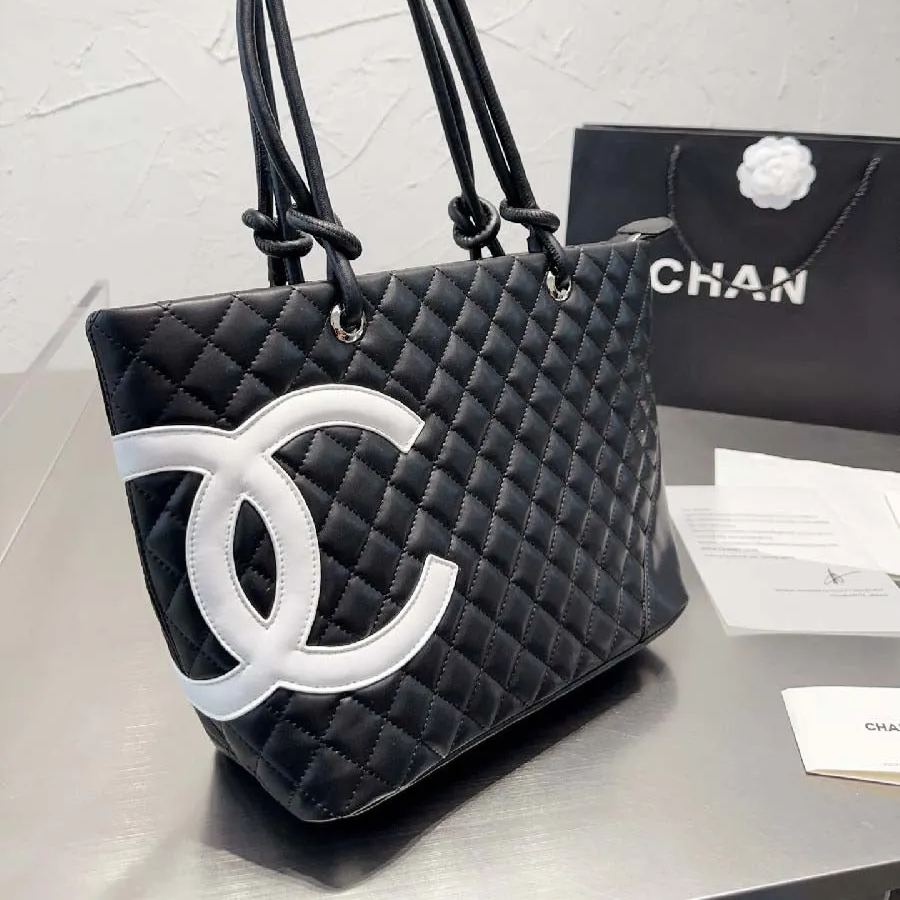 4-color leather shopping bag