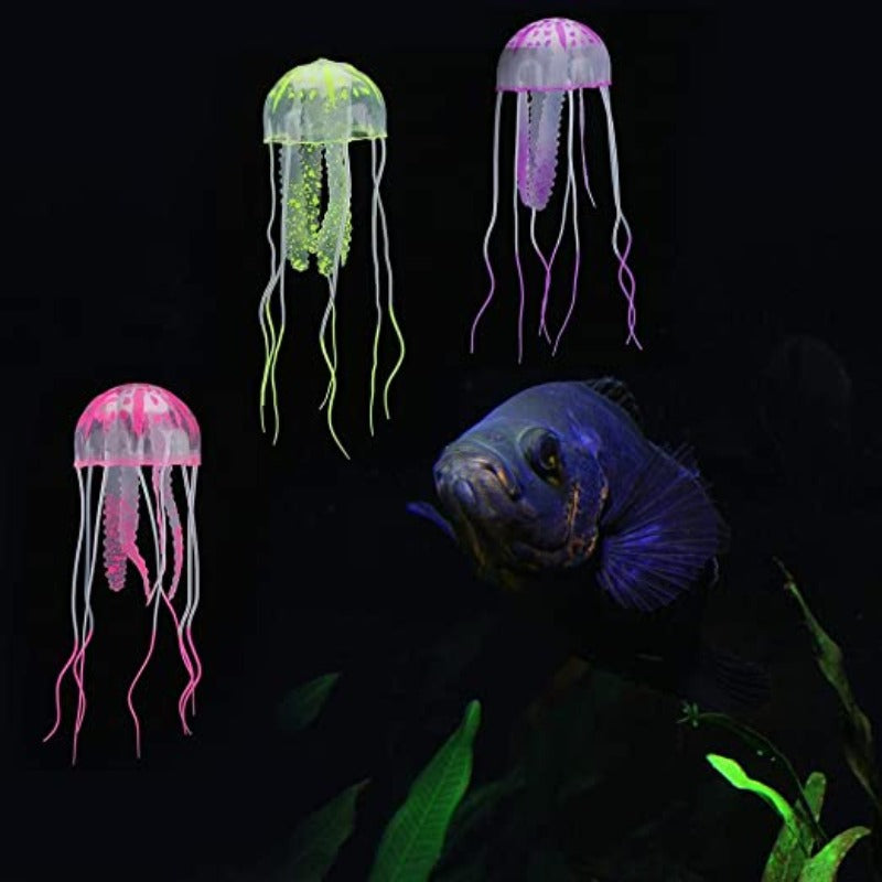 Glowing Effect Jellyfish Ornament For Aquarium