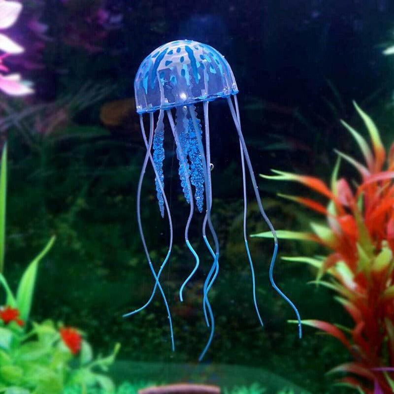 Glowing Effect Jellyfish Ornament For Aquarium