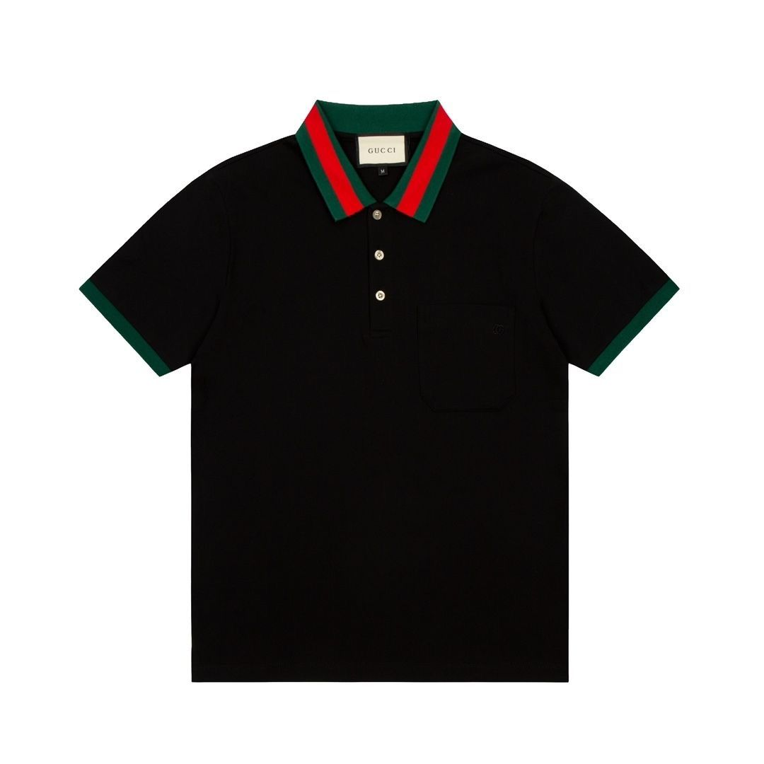 Luxury Solid Collection Black Polo Shirt