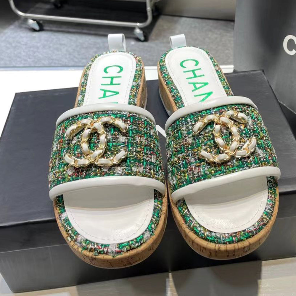 Fashion and versatile chain clogs flats PD1023071719