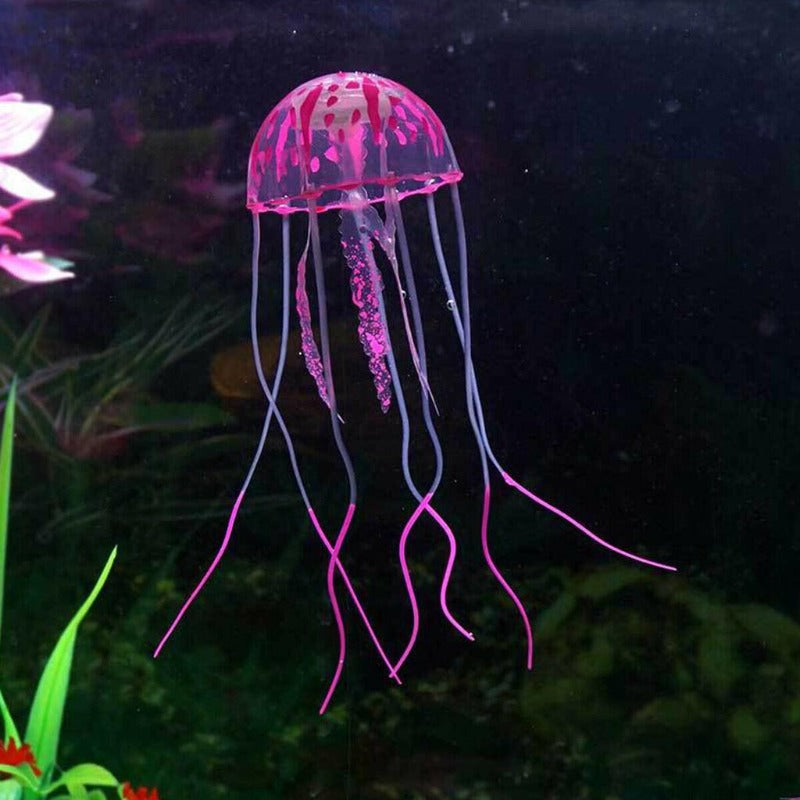 Glowing Effect Jellyfish Ornament For Aquarium