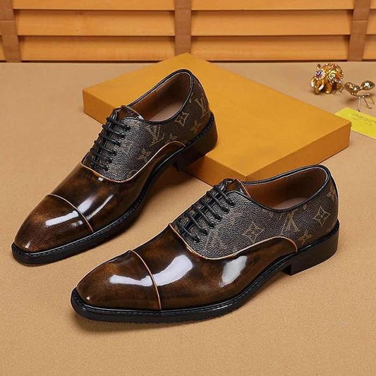 Men's stitching business luxury leather shoes