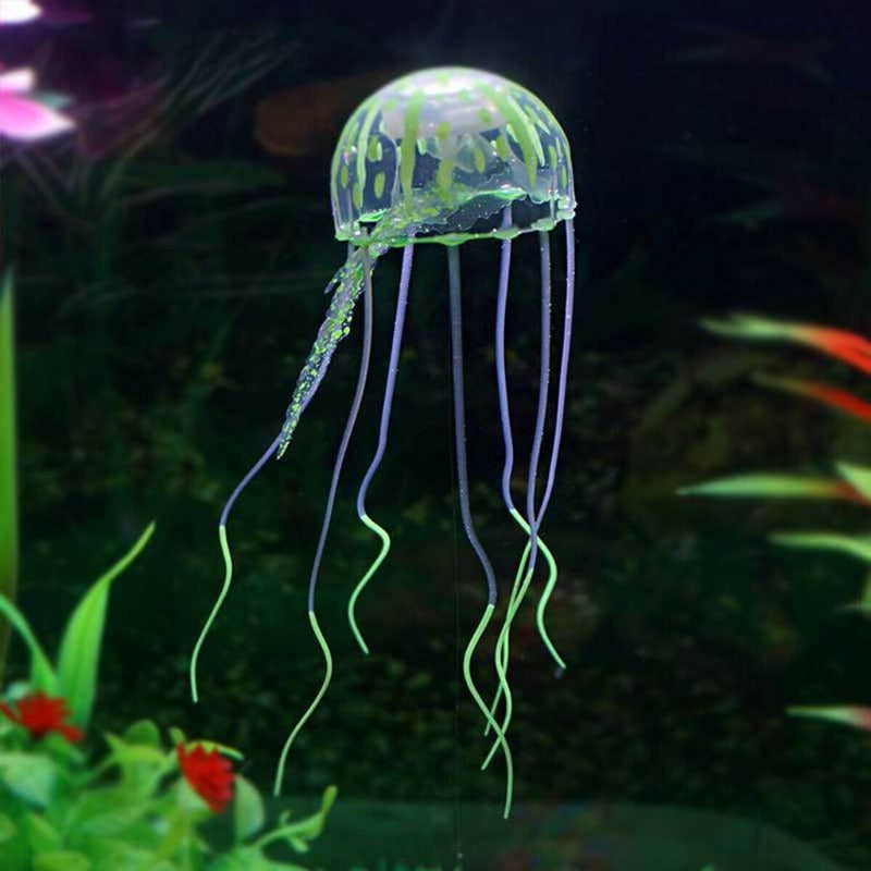 Glowing Effect Jellyfish Ornament For Aquarium