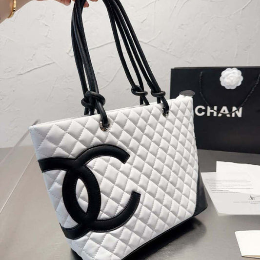 4-color leather shopping bag