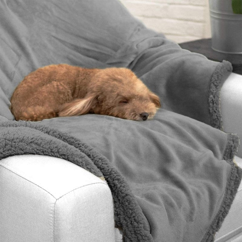 Waterproof Super Soft Washable Microfiber Fleece Sherpa Pet Blanket