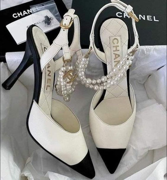 Summer New Style Pearl Strappy High Heels 0424051404