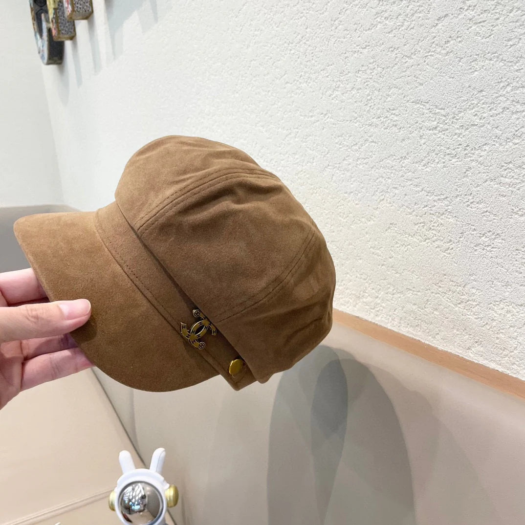 Fashion and versatile velvet octagonal duckbill cap 1024092907