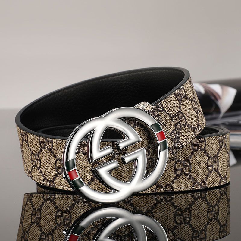 New belt men's smooth buckle casual all-match jeans belt