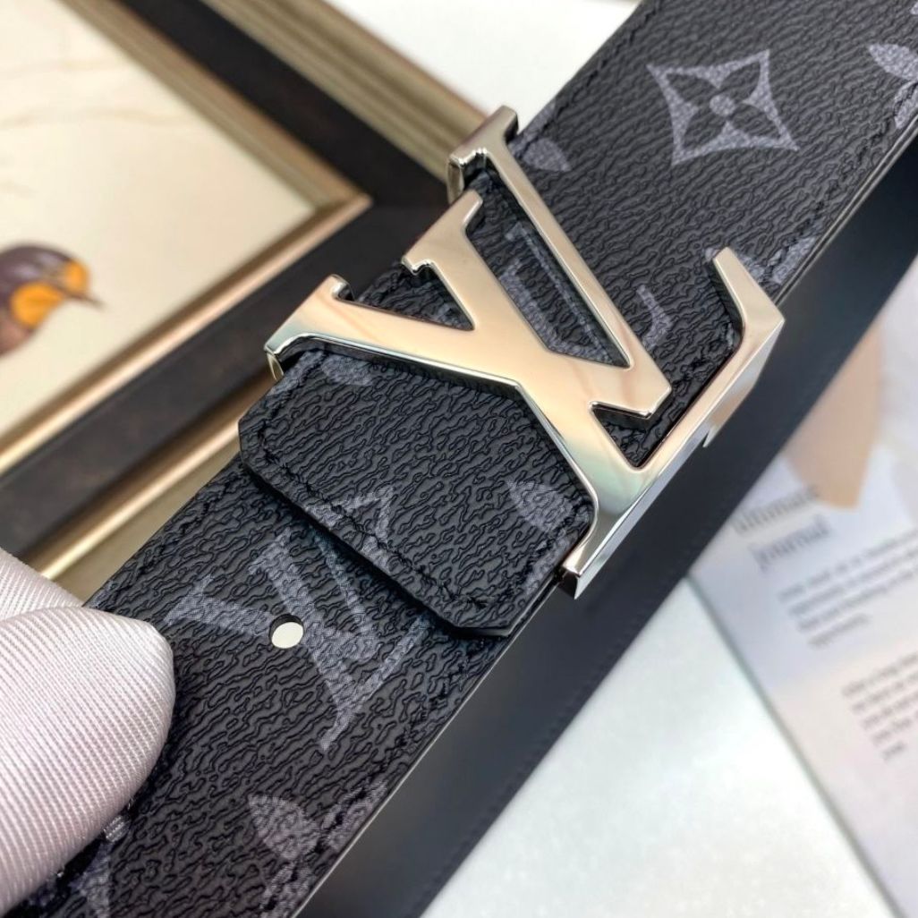 MONOGRAM STYLE LEATHER BELT AMAZING