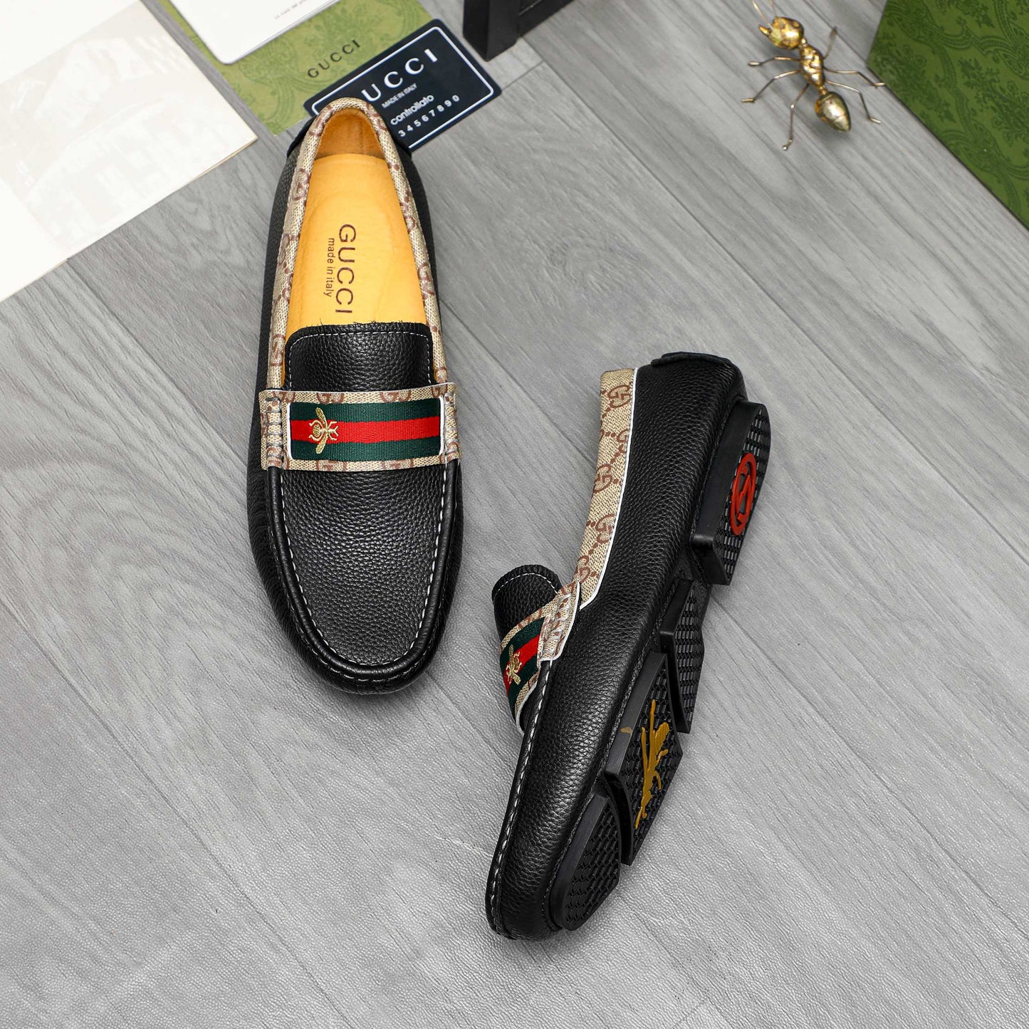 Trendy classic printed men's casual loafers 1024040114