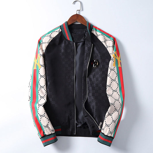 New men's high-end trend alphabet baseball uniform autumn top coat