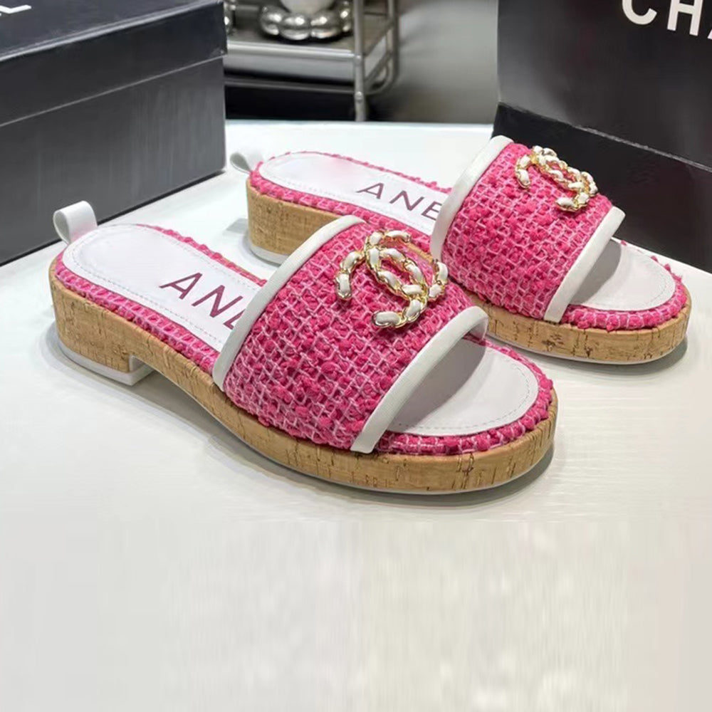 Fashion and versatile chain clogs flats PD1023071719