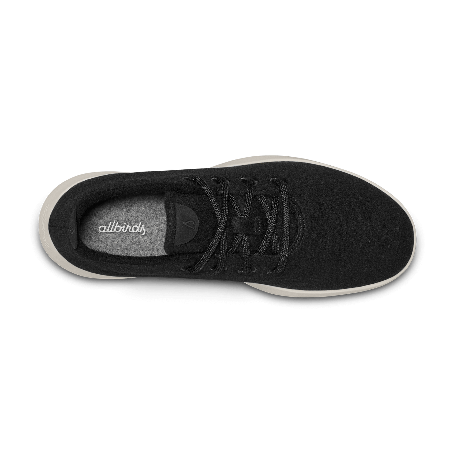 Men's Wool Runner - True Black (Cream Sole)