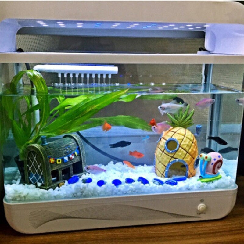 Vivid Cute Pineapple Simulations Ornament For Aquarium