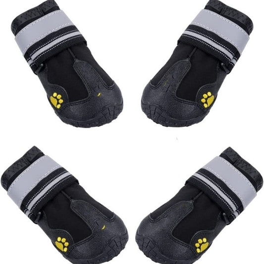 Waterproof Shoes For Dogs With Reflective Strips Rugged Anti-Slip Sole
