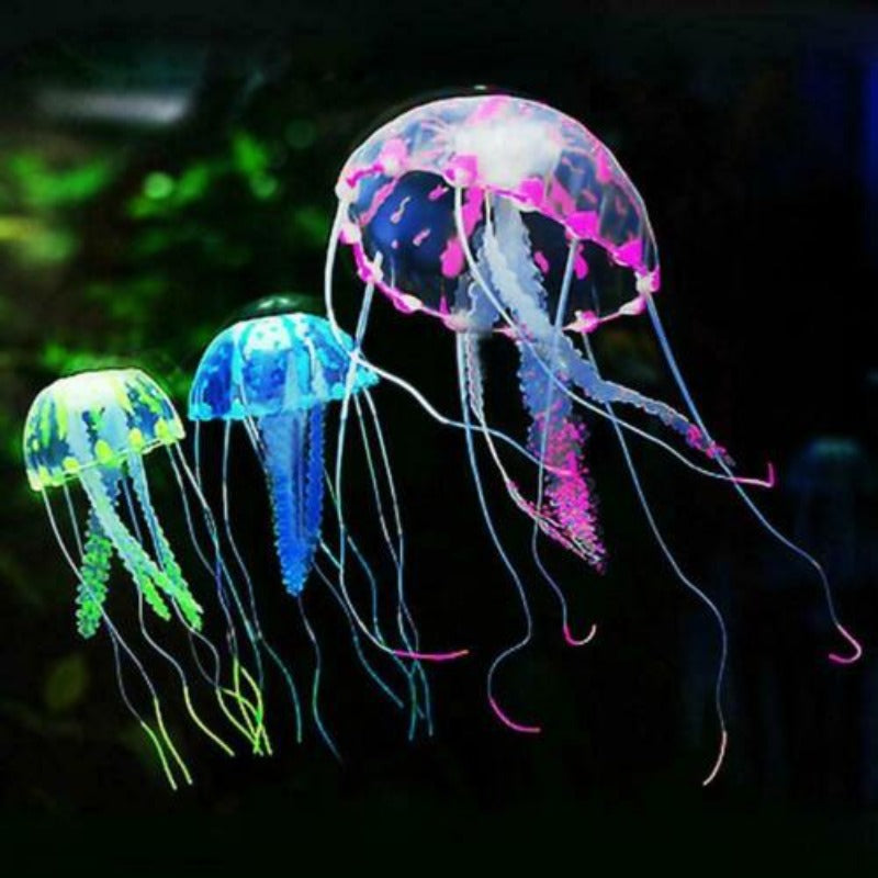 Glowing Effect Jellyfish Ornament For Aquarium