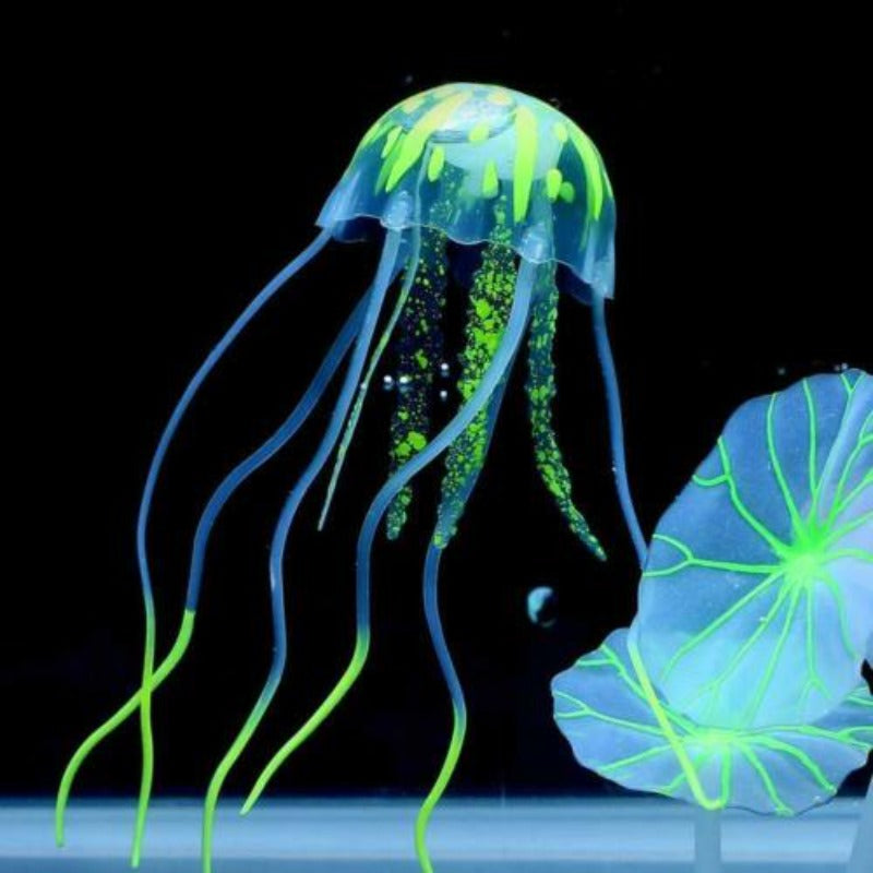 Glowing Effect Jellyfish Ornament For Aquarium