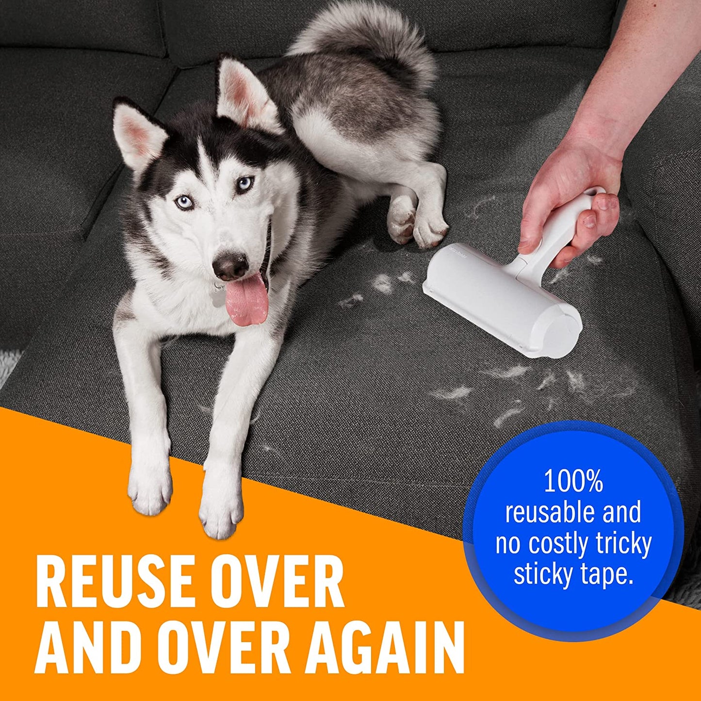 Pet Hair Remover | Portable, Multi-Surface Lint Roller & Animal Fur Removal Tool