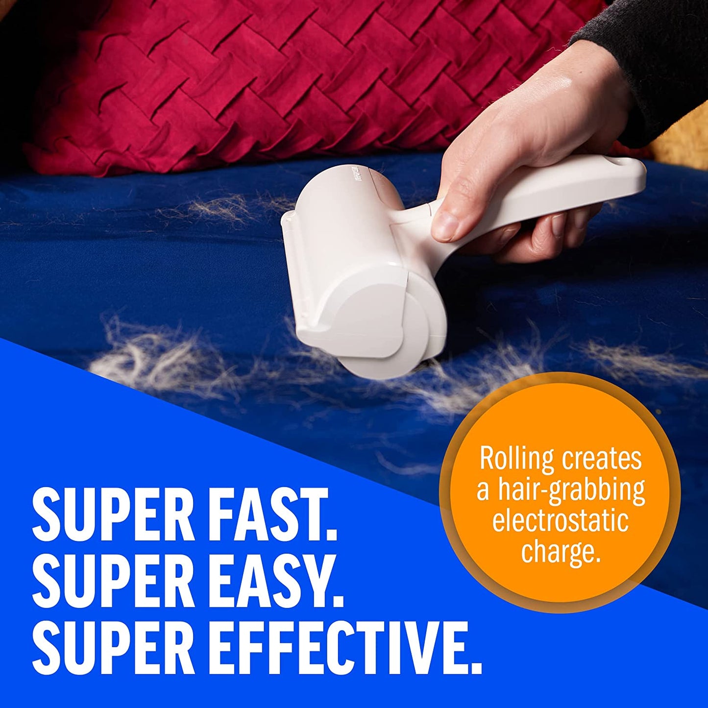 Pet Hair Remover | Portable, Multi-Surface Lint Roller & Animal Fur Removal Tool