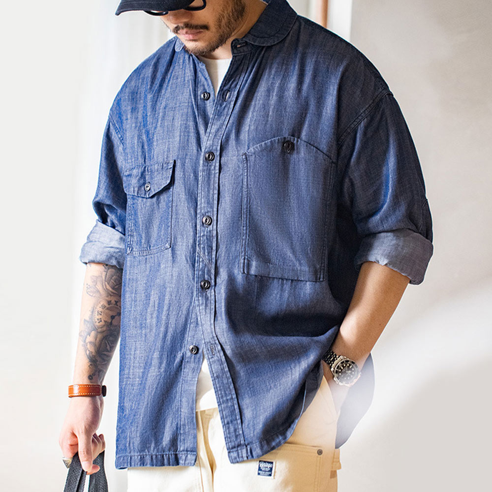 リヨセルCPOデニムシャツ