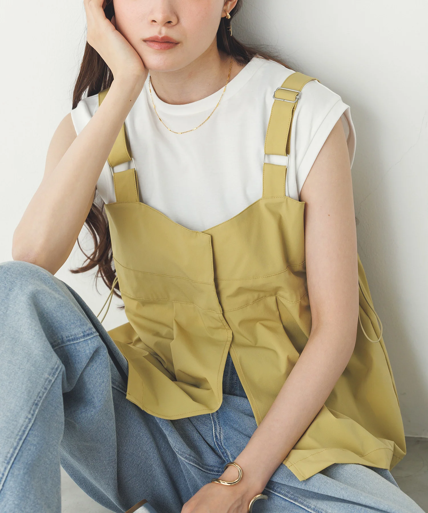 【接触冷感】2WAY バックドロストビスチェ