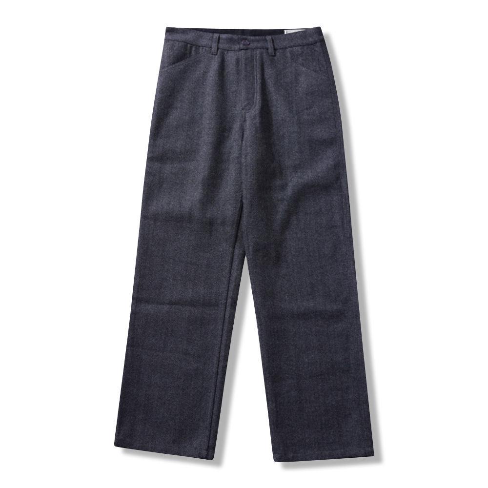 ヴィンテージカジュアル　 ヘリンボーン柄ウールスラックス