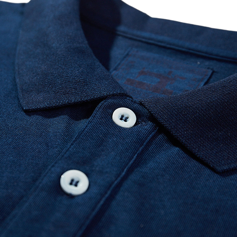 藍染メンズポロシャツ