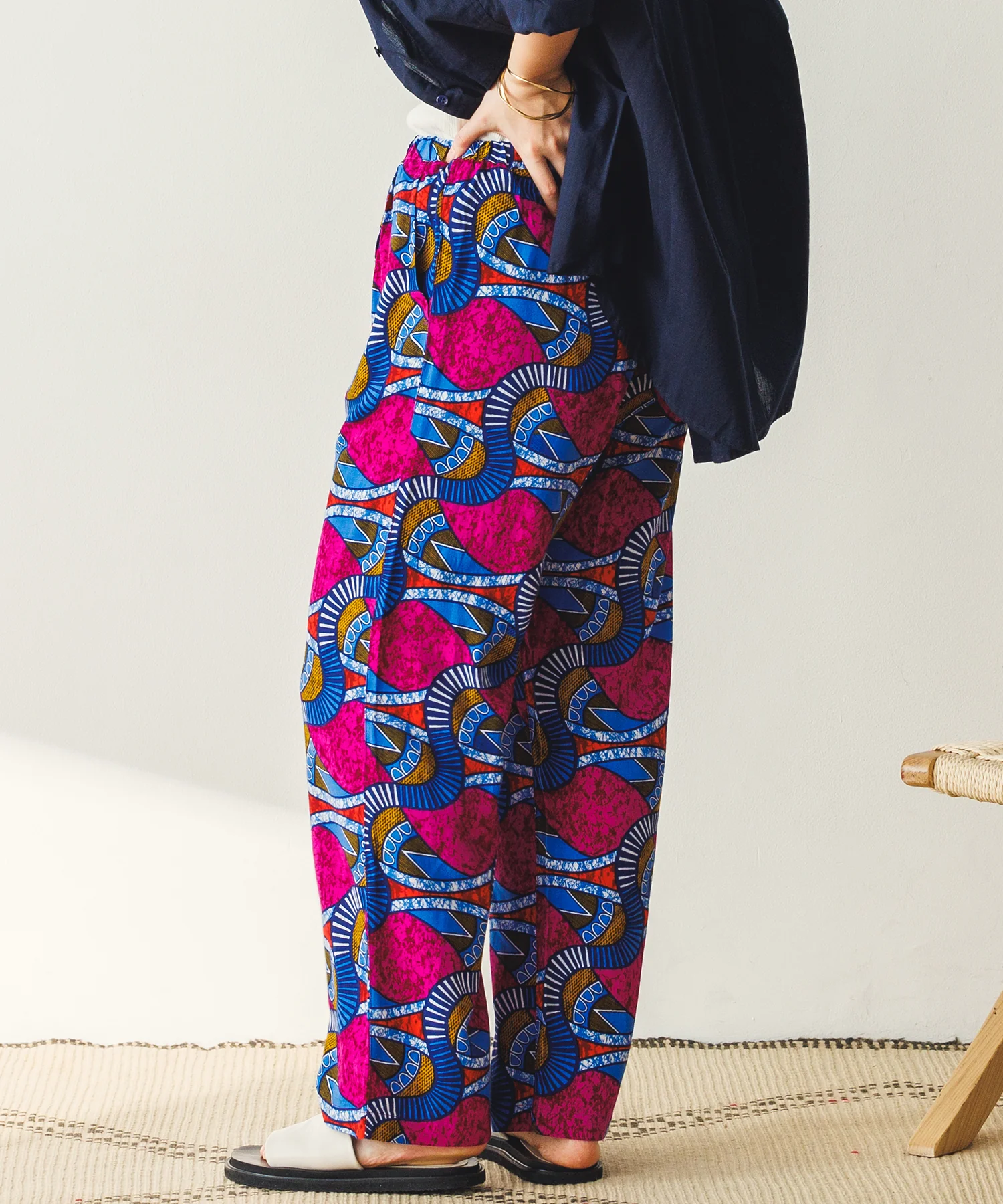 プリントストレートパンツ