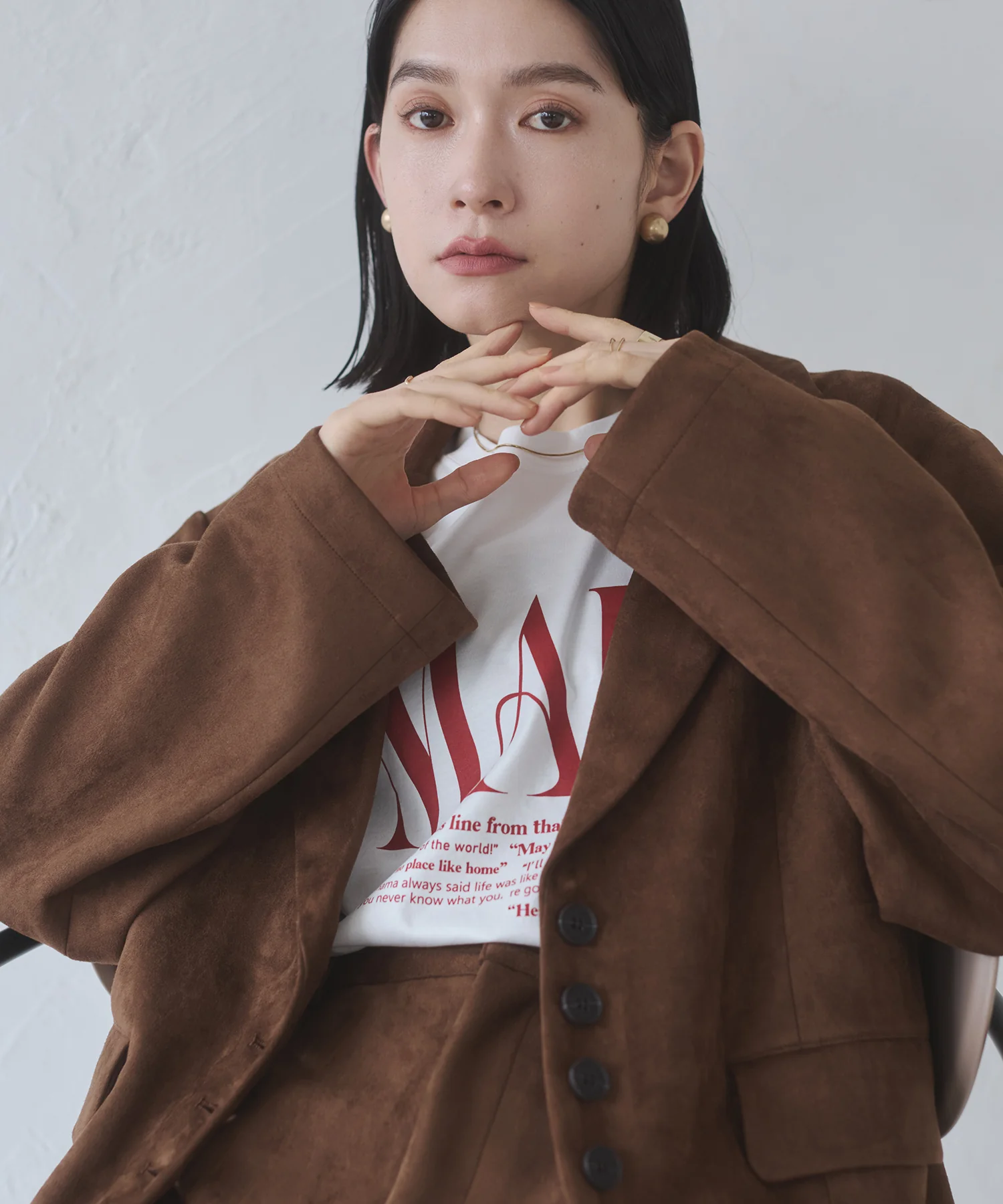 フェイクスウェード テーラードジャケット