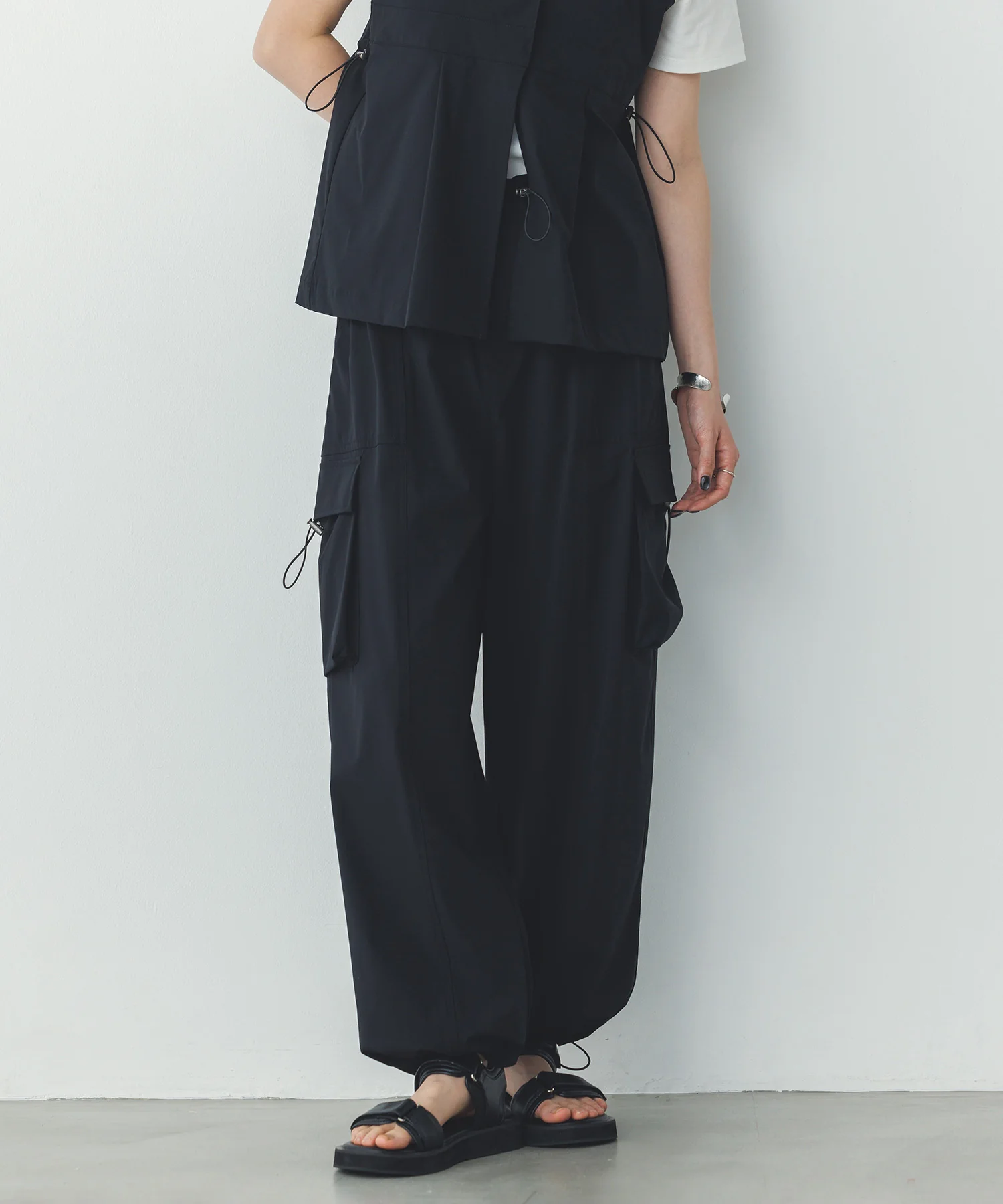 【接触冷感】パラシュートパンツ