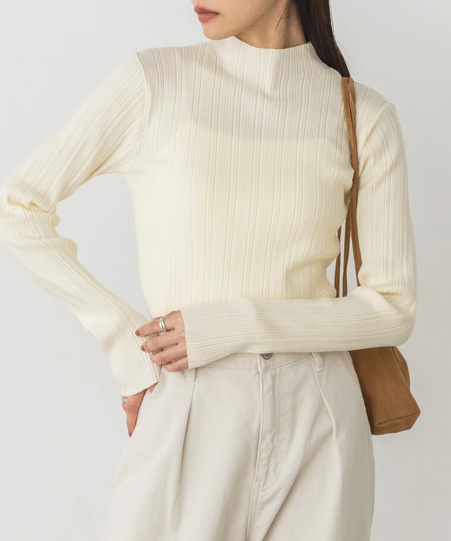 【静電気防止】 やわもちヤーン ランダムリブニット 定番