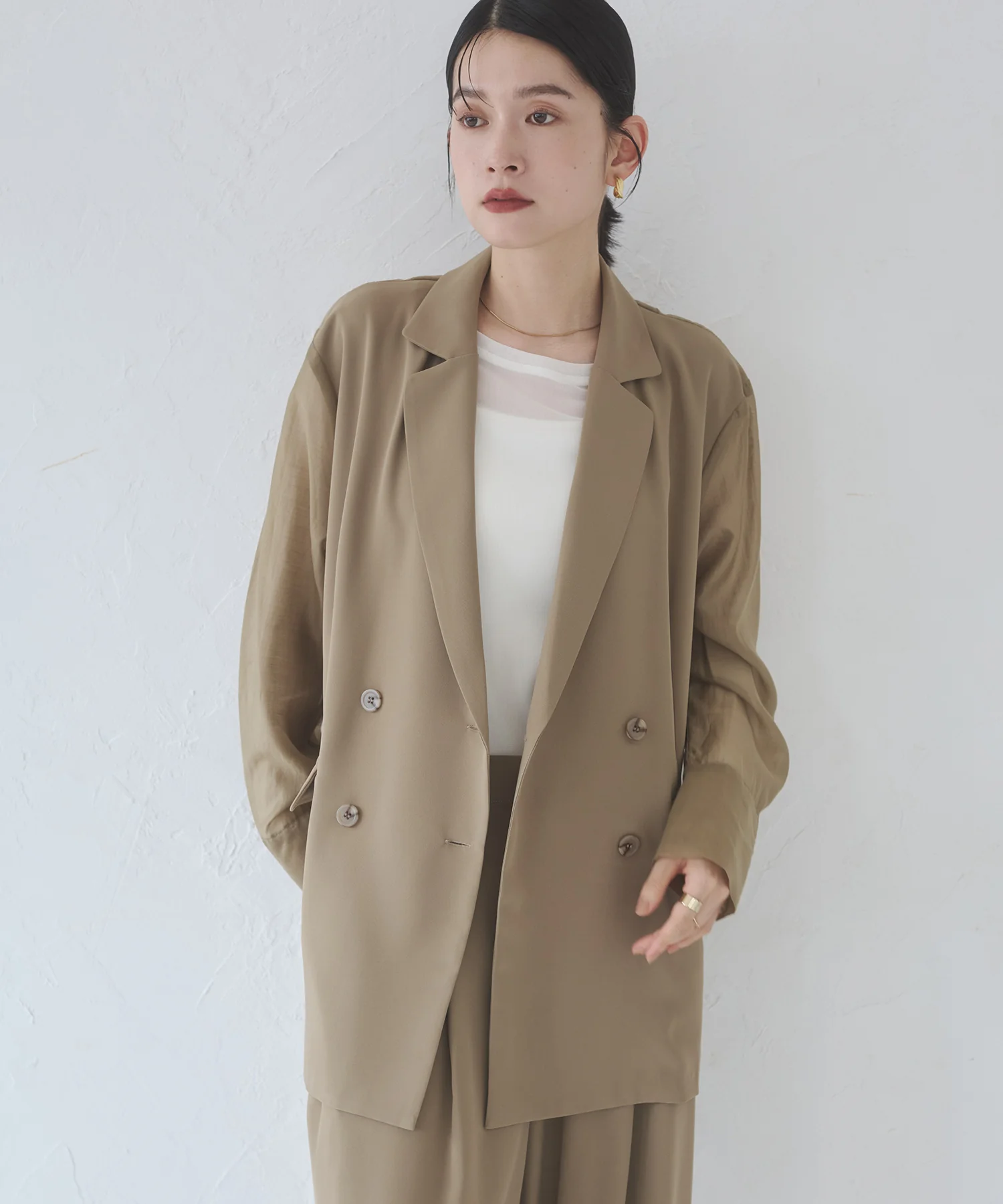 ポリツイル シアーテーラードジャケット